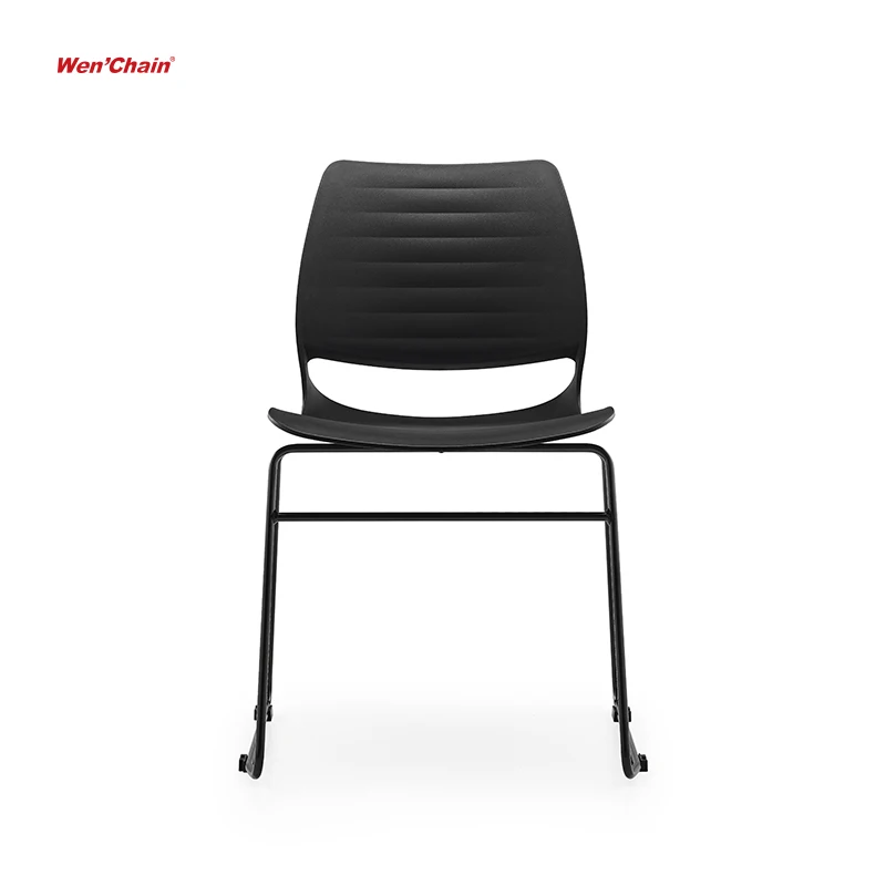 Powder Coating Frame Leisure Chair Reception Meeting Plastic Polypropylene Training Chair Without Armrest