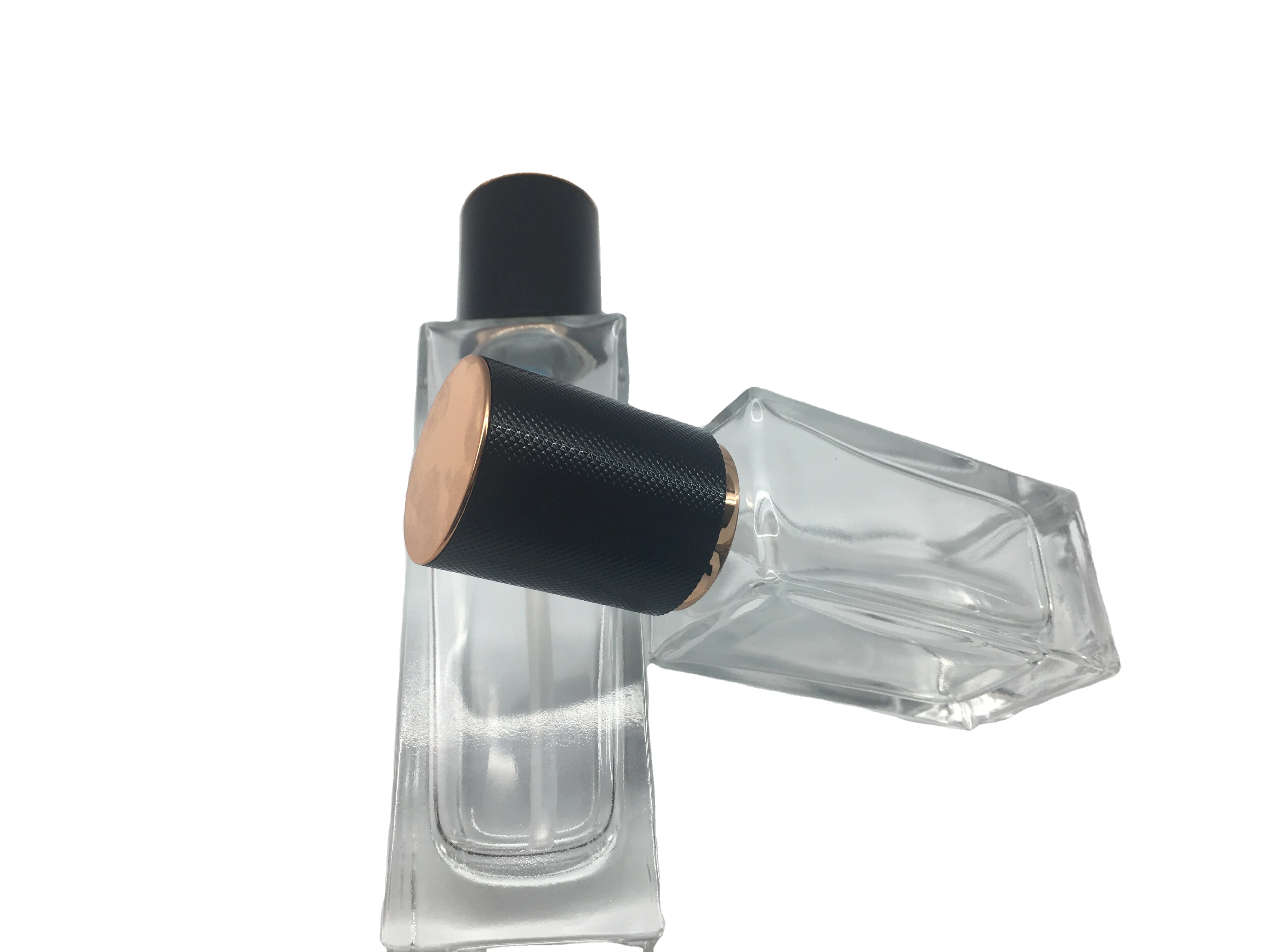 Luxury Skincare Packaging Glass Bottle Set Square Glass Cosmetic Bottle 30g 50g Cream Jar 100ml 120ml Lotion Packaging Glass Bot