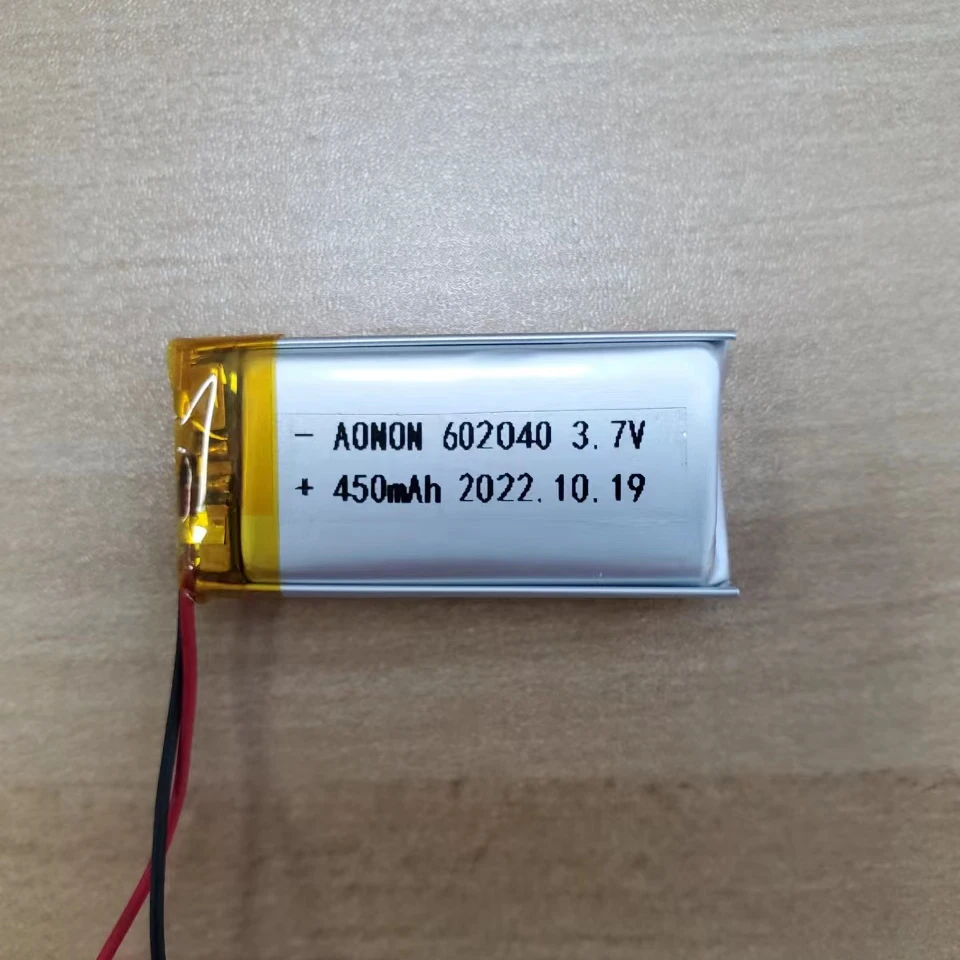 lipo battery 602040 with iec62133 CB lithium polymer battery 3.7V450mAh with CE/RoHS/MSDS/UN38.3 certificates for medical