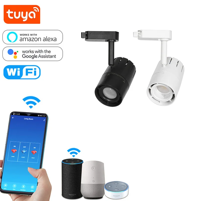 
Google Assistant Tuya Alexa Smart Speaker Control 2.4G Wifi LED Track Light 