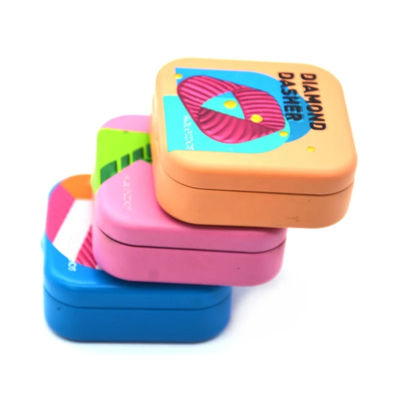 OEM Tinplate Eyeshadow Tin Box Highlighter Tin Box Small Cosmetic Tin Box With Hinge Square Metal Cosmetic Containers