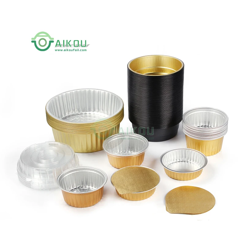 Disposable Gold foil seal tin canned foods vacuum food container