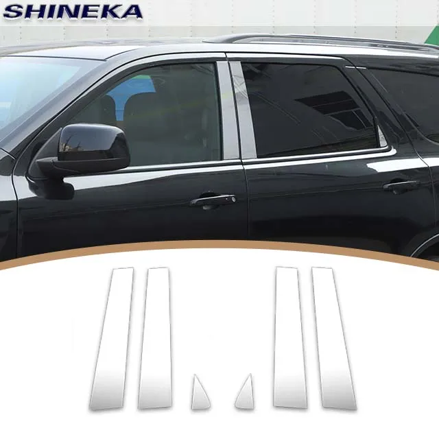 Factory Outlet Stainless Steel Chrome Door Window Pillar Posts Panel Cover For Dodge Durango 2011+