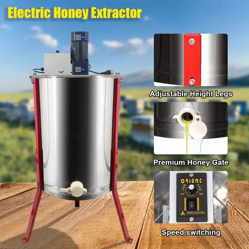 Wholesale price Electric beekeeping centrifugal honey use for  4 frame honey extractor