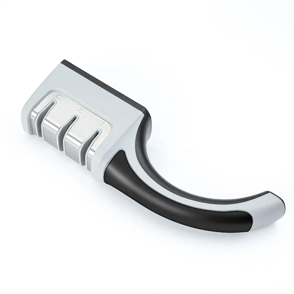 Knife Sharpener Kitchen Chef Knife Sharpener Edge Grip 3 Stage Diamond Wheels System for Straight and Serrated Knives