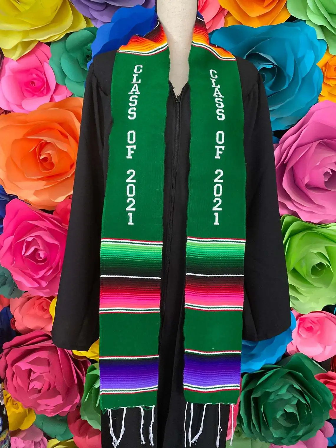 2021 Kente Cloth Hbcu Stoles Sash Sub Serape Customizable Barranquilla Sarape Graduation Stole