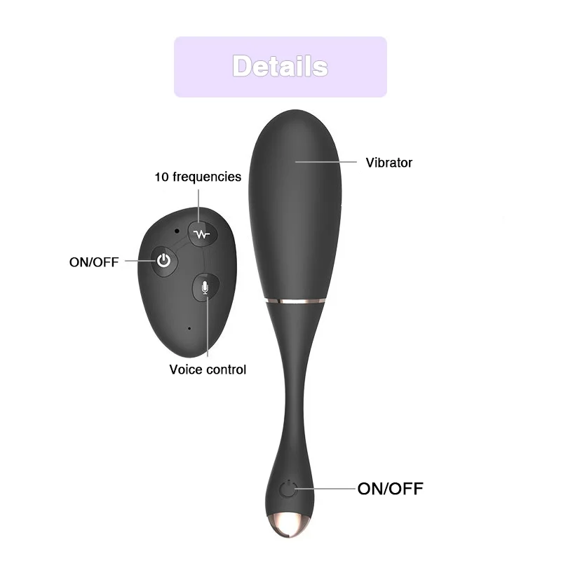 Female Love Egg Wireless Remote Control Vibrator Masturbation Toy 10Modes Low Noise Stimulation Clitoris Massage Vagina Vibrator