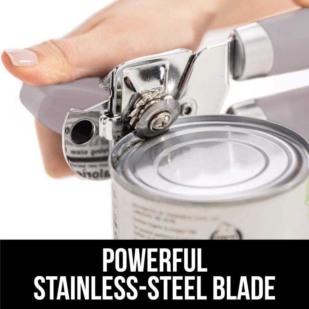 Custom Stainless Steel Jar Opening Oversized Sharp Cutting Wheel Handheld Strong Manual Can Opener With Bottle Opener