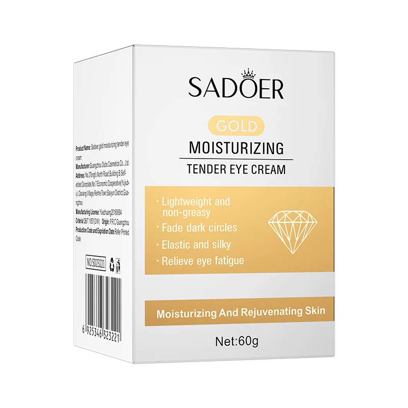 SADOER Anti Wrinkle Under Eyes Ageless Eye Bags Remove Dark Circles Puffiness pink Gold Eye Cream