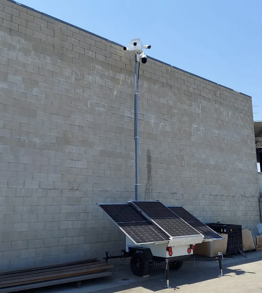 Mini Size Surveillance Custom Color Solar CCTV Trailer Only Without Camera