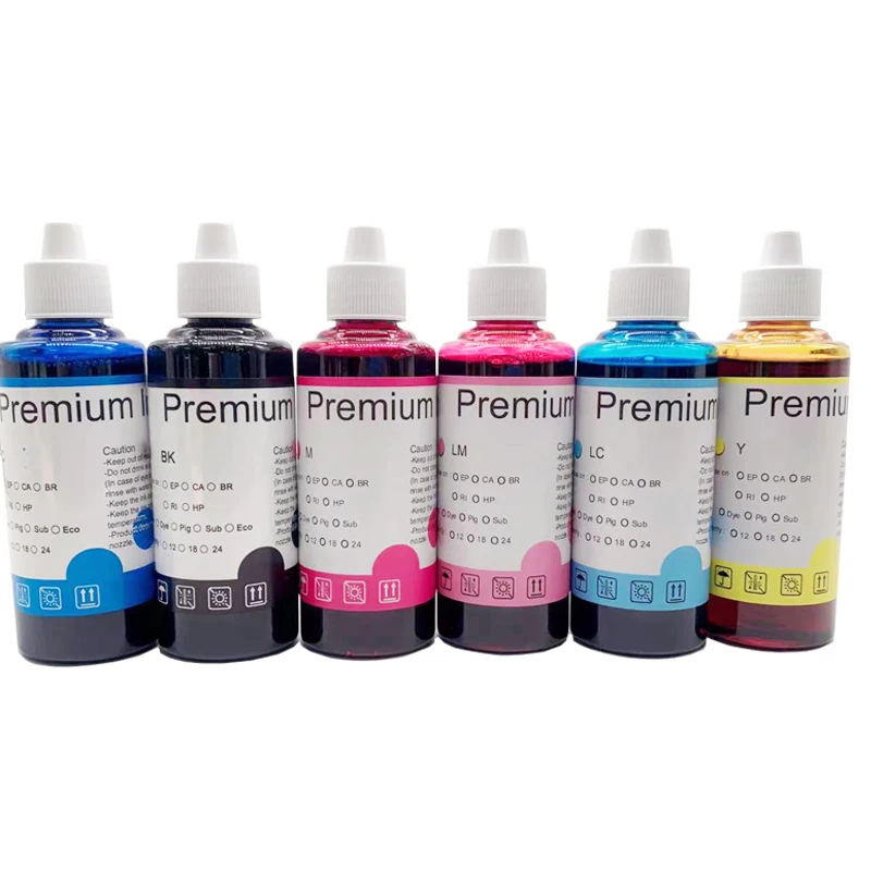 6 Colour Sublimation Ink for Epson ET2400 XP4105 XP4100 ET2720 ET2760 ET2750 100ML/Bottle Transfer Ink