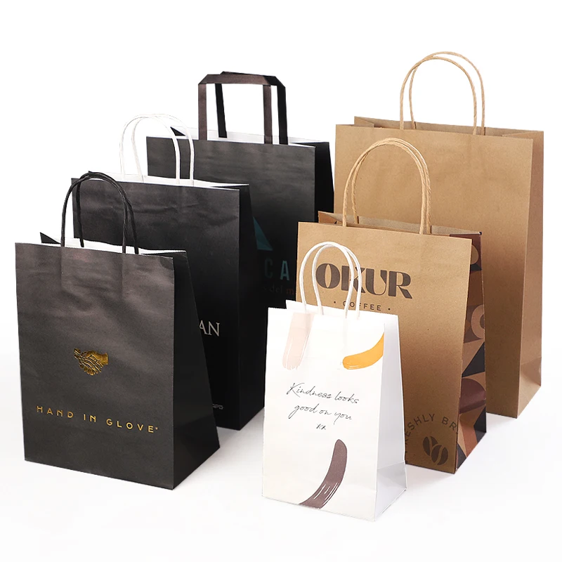 Cheap Price Coffee Shipping Craft Food Customised Paper Bag with Logo Printing