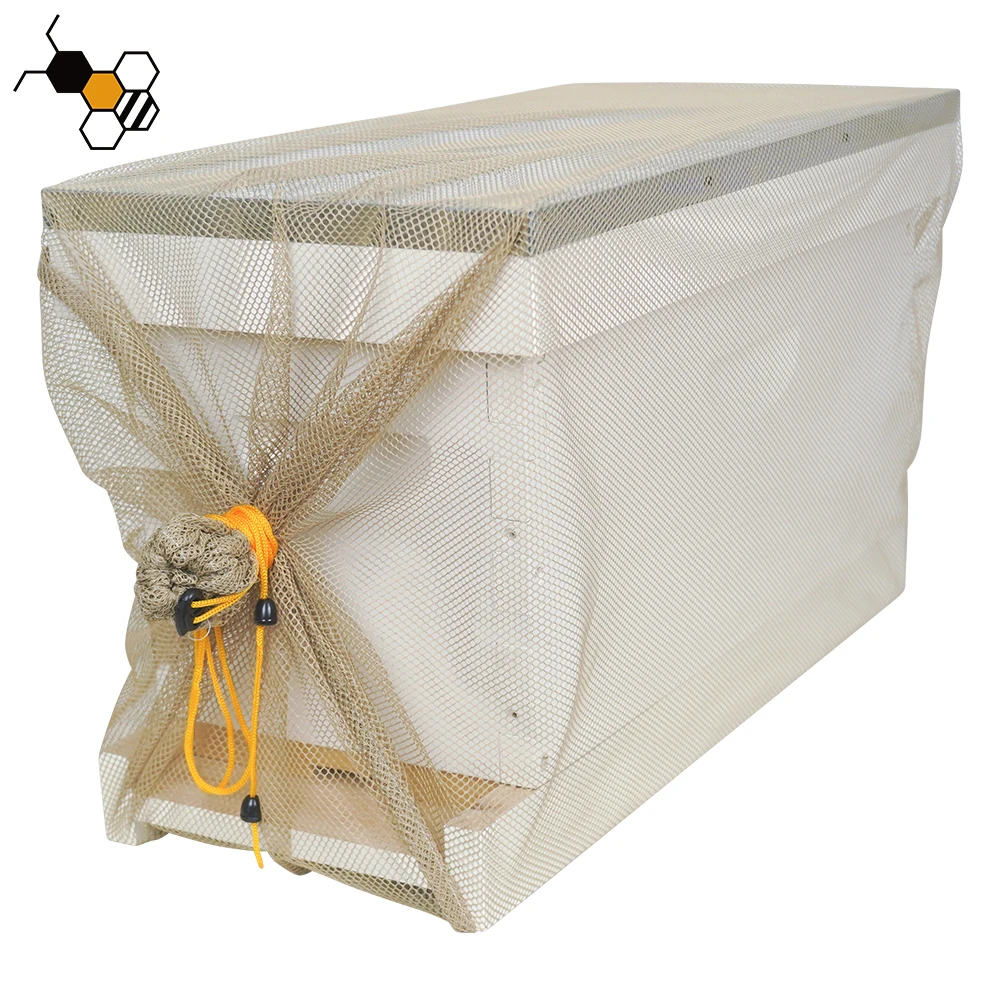 Beekeeping Tools Beehive Mesh Transport Bag Breathable Mesh Bag with Drawstring Net Bag