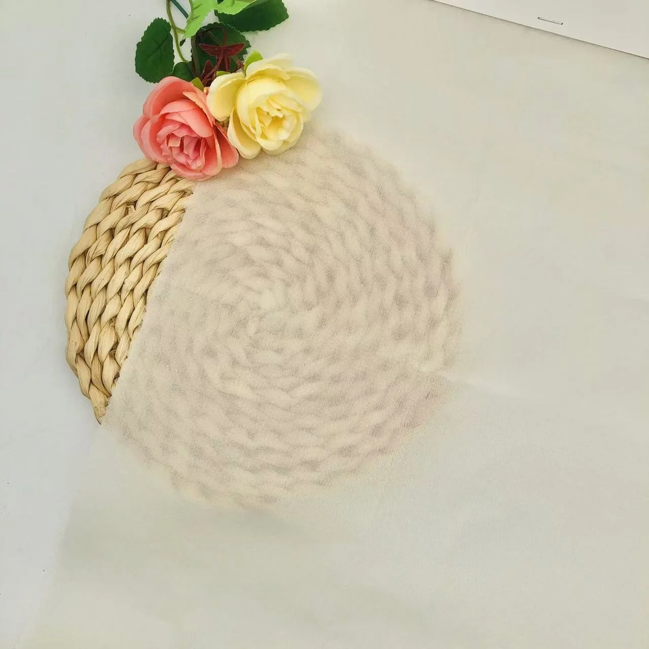 High Quality 100%Silk Light Weight 90GSM Solid Breathable Ivory Woven Fabric