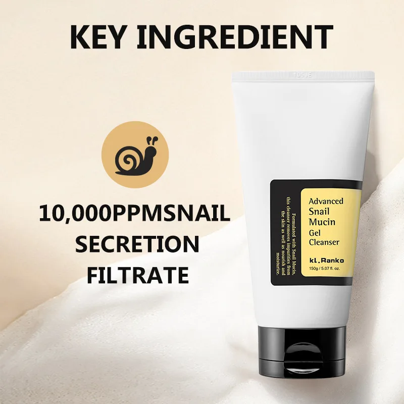 Private Label Korean Skincare Face Wash Hydrating Smoothing Facial Cleanser Advanced Snail Mucin Gel Cleanser