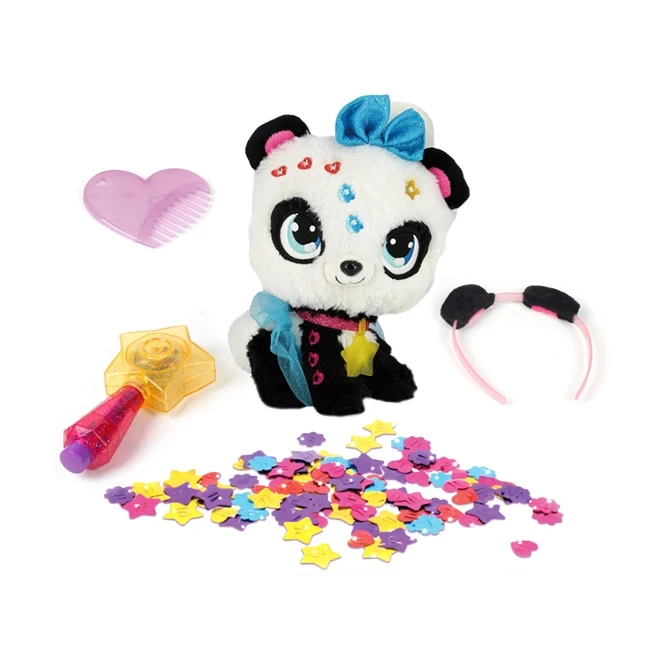 DIY Dress Up Game Animal Model Soft Toy cartoon pet toys stuffed animal doll baby plush animal toy