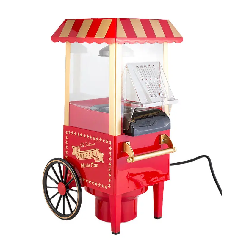 Automatic Power-Off Household Children Use Classic Car Corn Popper Popcorn Machine Home Cart Electric Popcorn Machine