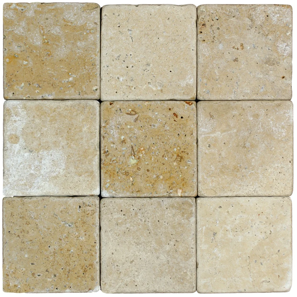 Deedgreat Travertine Tile Paver French Patten Interlock Flooring Driveway Travertine Tiles Beige Matt Tile Construction Stone