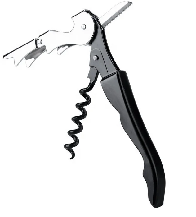 Stainless Steel Metal custom logo Screw Multi-Function colorful  Cork  beer  Bottle Opener for gifts