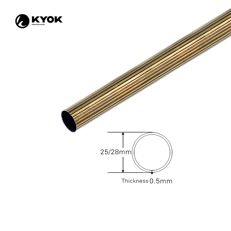 Factory Direct Customized Color Iron Curtain Extensible Pole Curtain Rod Set With Accessories