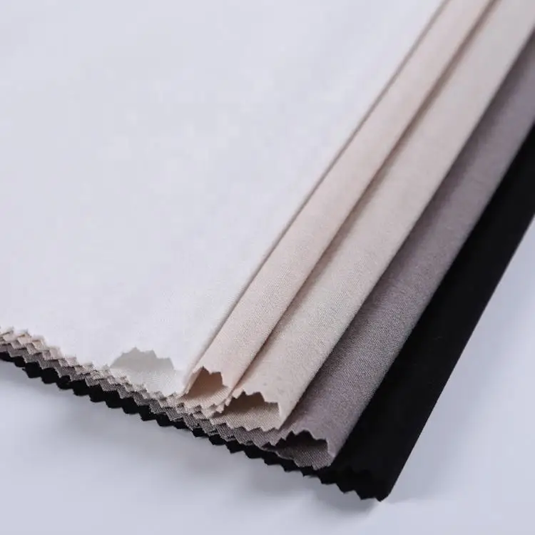 Fashion textile fabrics TR 250GSM solid plain polyester rayon custom print clothes poly rayon stretch fabric for trousers