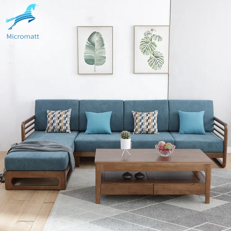 Прямая поставка с завода, мебель для гостиной в американском стиле, домашний деревянный угловой диван кофейного цвета