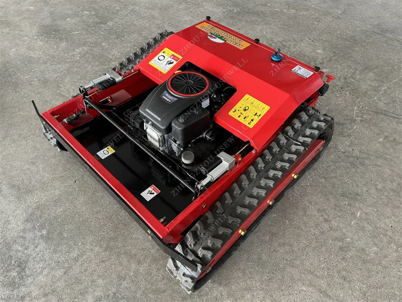Self Propelled Crawler Garden Mowers Lawn Rotary Tracked Terrain Small Remote Control Cutting Grass Gasoline Lawn Mowers