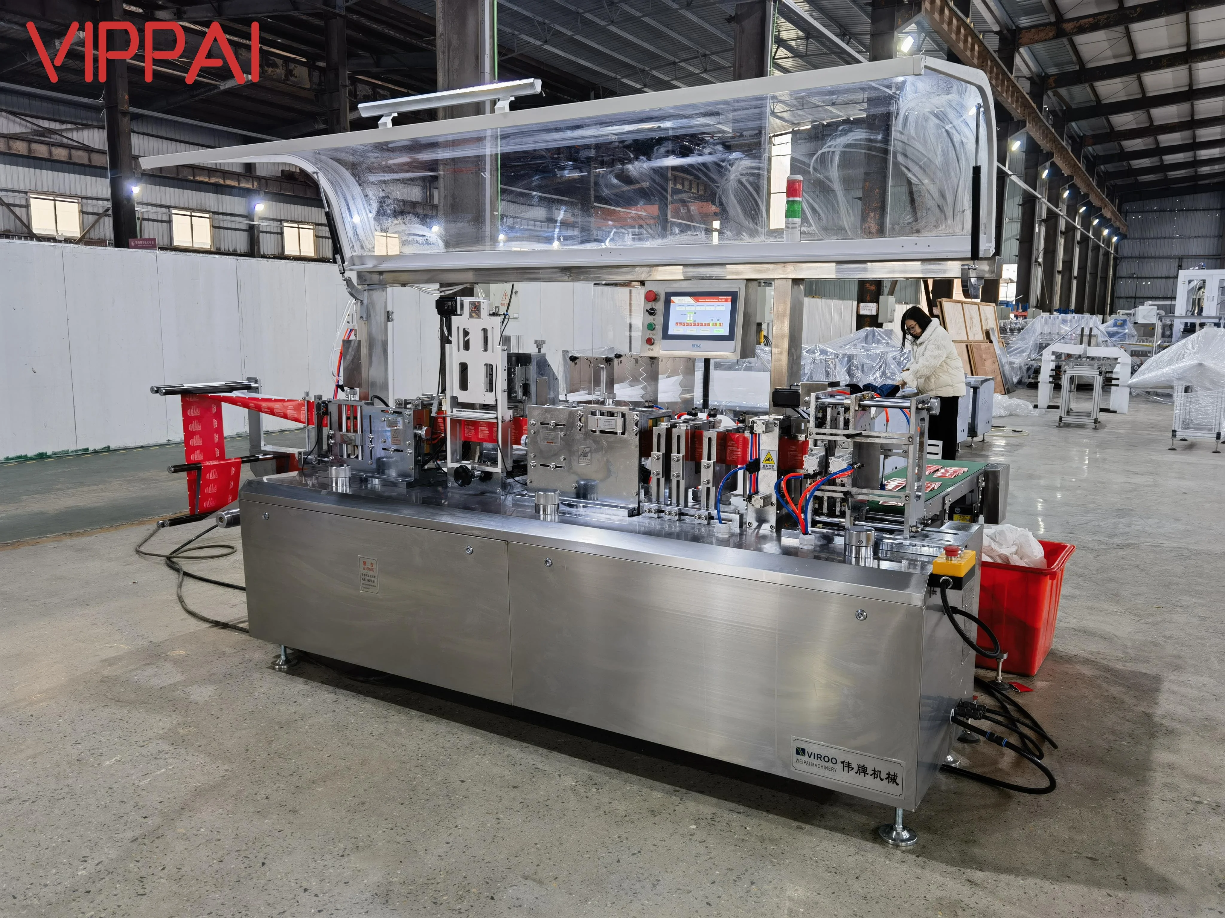 VIPPAI Factory низкая цена четырехстороннее запечатывание 1 шт. Саше влажные салфетки упаковочная машина с GMC