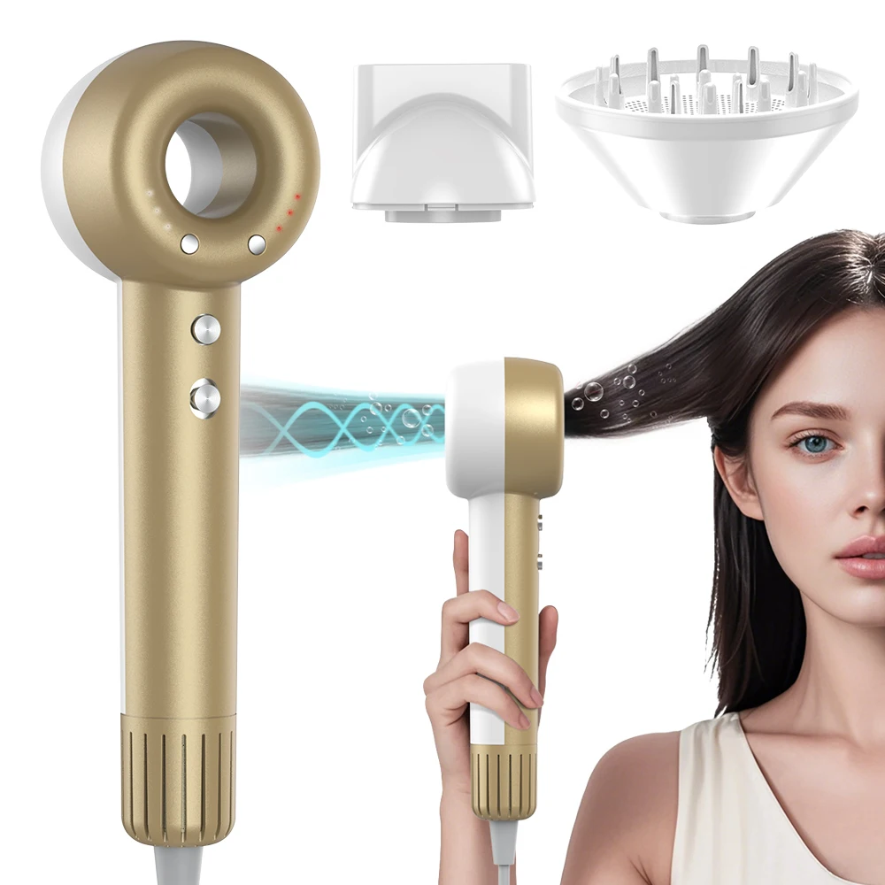 New Top Hair Dryer Luxury High-Speed Negative Ionic Professional Blow Dryer Brushless Motor Salon-Quality Fast Drying Hair Dryer