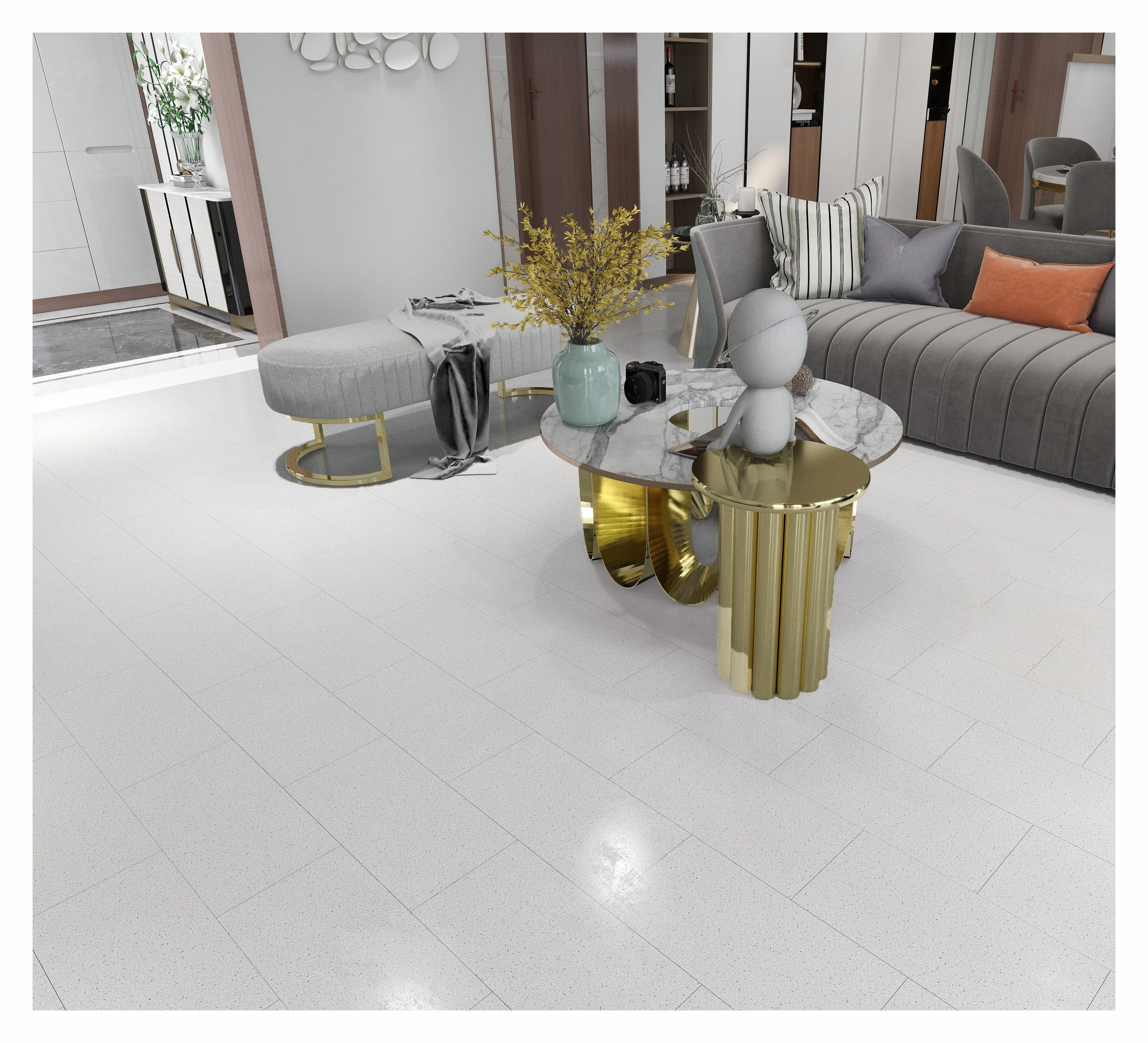 Plastic Flooring Type and PVC Material carpet/stone/wood/deck grain vinyl tiles