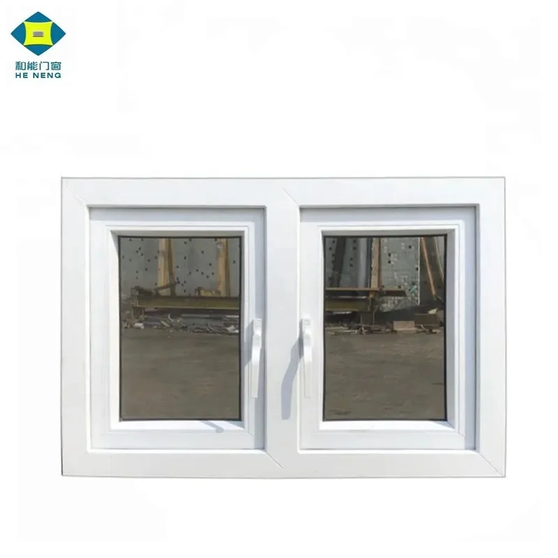China Leading Manufacture vinyl replacement windows Double Swing PVC Profile Casement window upvc Window and Door