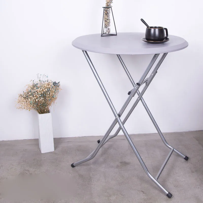 Portable Round Folding Picnic Table Small And High Mobile Table Outdoor