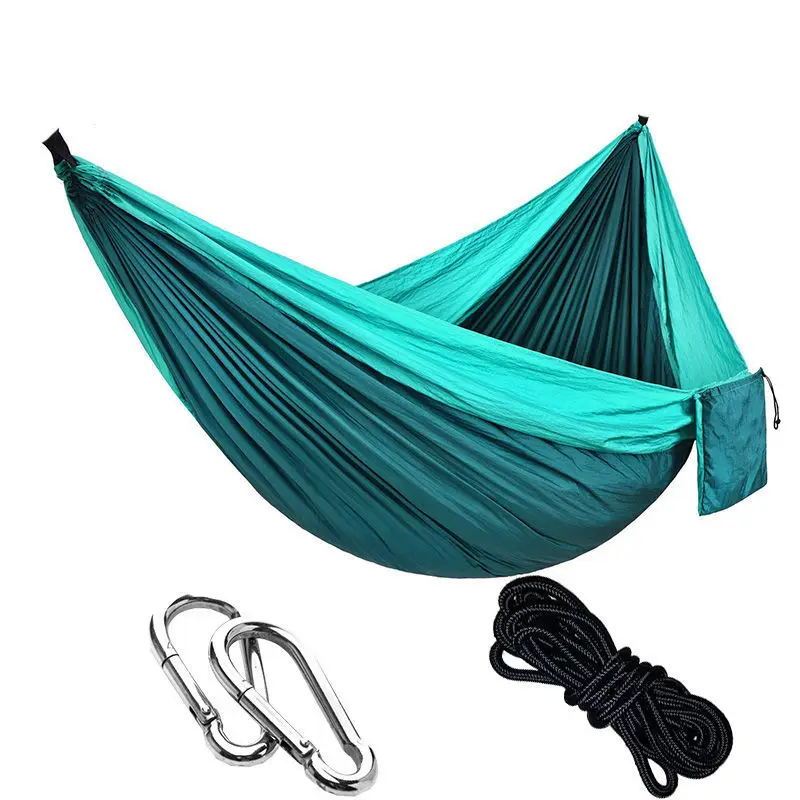 210t Nylon Portable 2 Person Portable Outdoor Parachute Camping Nylon Tent Hammock With Mosquito Net