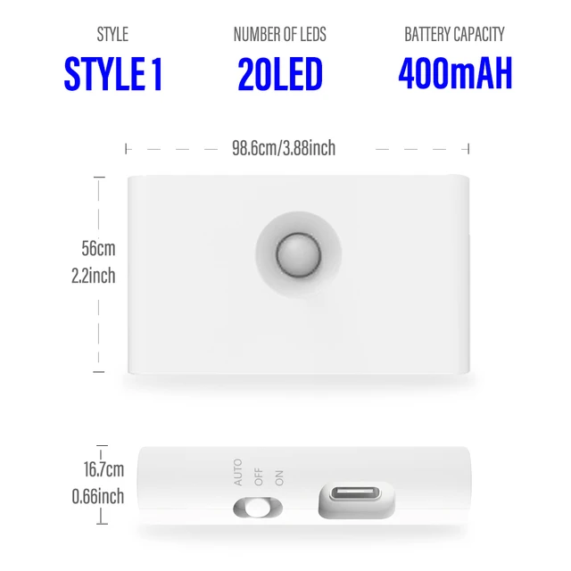 Wireless USB Charging Human Body Induction LED Induction Night Light