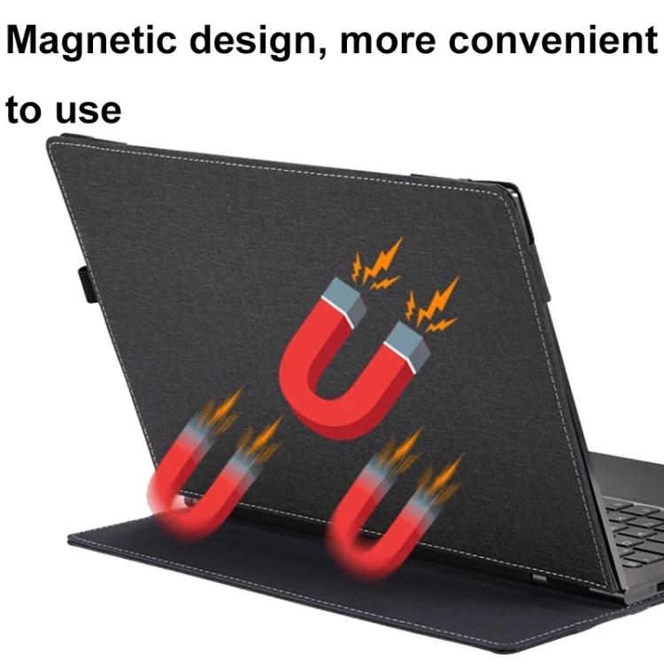 Wholesales For Samsung Galaxy Book Flex 2020 13.3 Inch Leather Laptop Anti-Fall Protective Case With Stand(Wine Red)