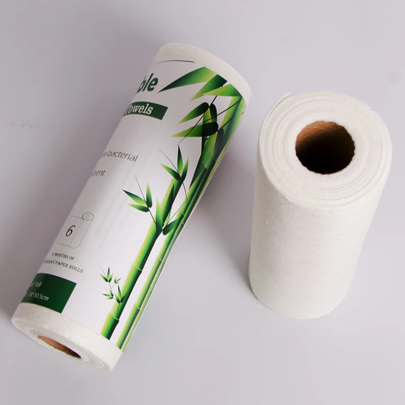 Virgin Bamboo Fiber Kitchen Paper Towel Machine Washable Organic Bamboo Floor Cleansing Cloth Dish cloth Washcloth