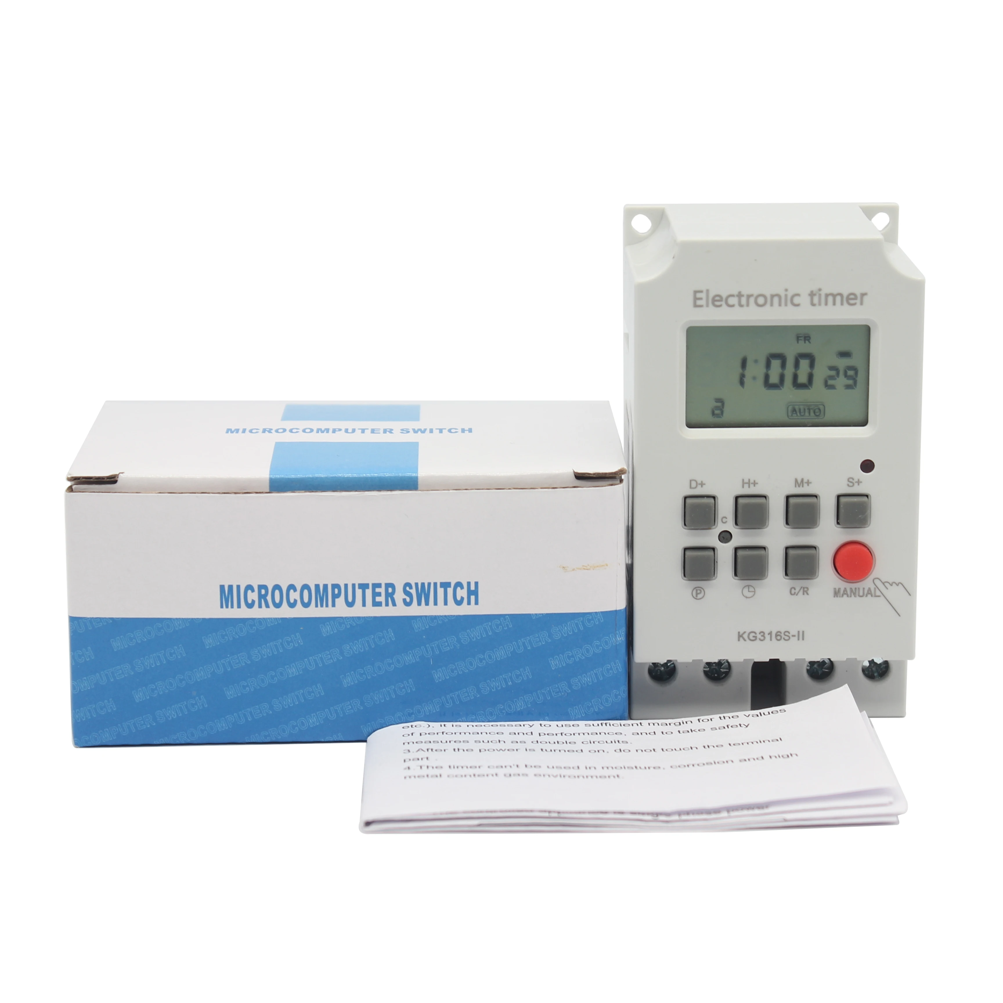 KG316S-2 Weekly Programmable Digital Timer Switch With Big LCD Screen