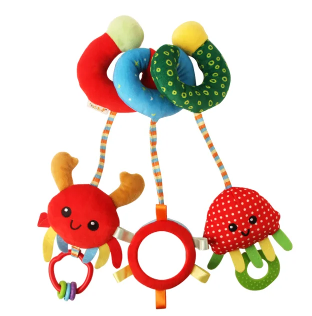 Multifunctional animal crib around plush toy newborn baby comfort bed around lathe hanging toy