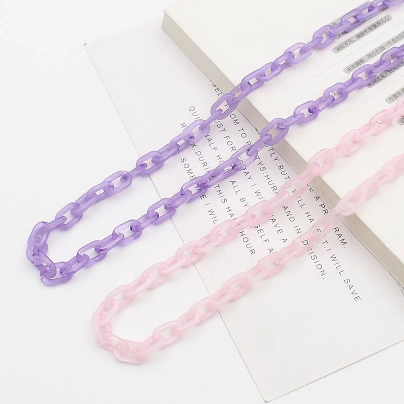 Fashion Acrylic Multi Colored Glasses Chain Eyewear coloful Resin chain acrylic chain bag