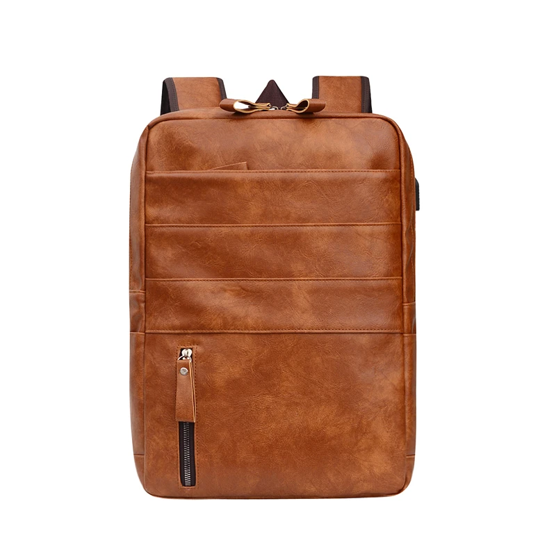 Новый простой дизайн 2020, высококачественный Многофункциональный школьный рюкзак из искусственной кожи с USB и защитой от кражи для ноутбука