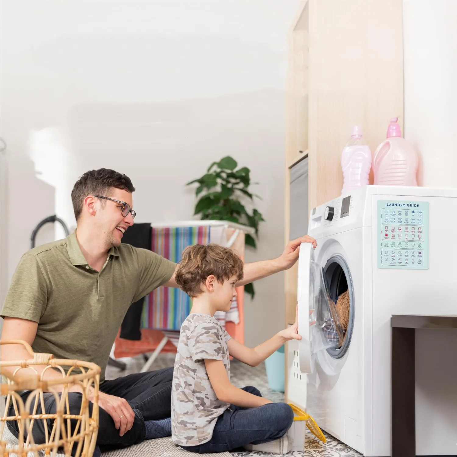 Customized Laundry Guide for Home Decor Fridge Magnet Laundry Symbols Magnet for Easy Clothing Care Magnetic Sheet