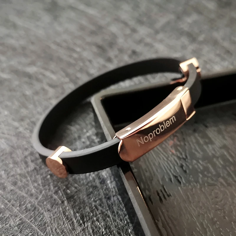 P023 custom logo cheap price casual sporty men women bangles adjustable magnetic bracelet silicone wristbands