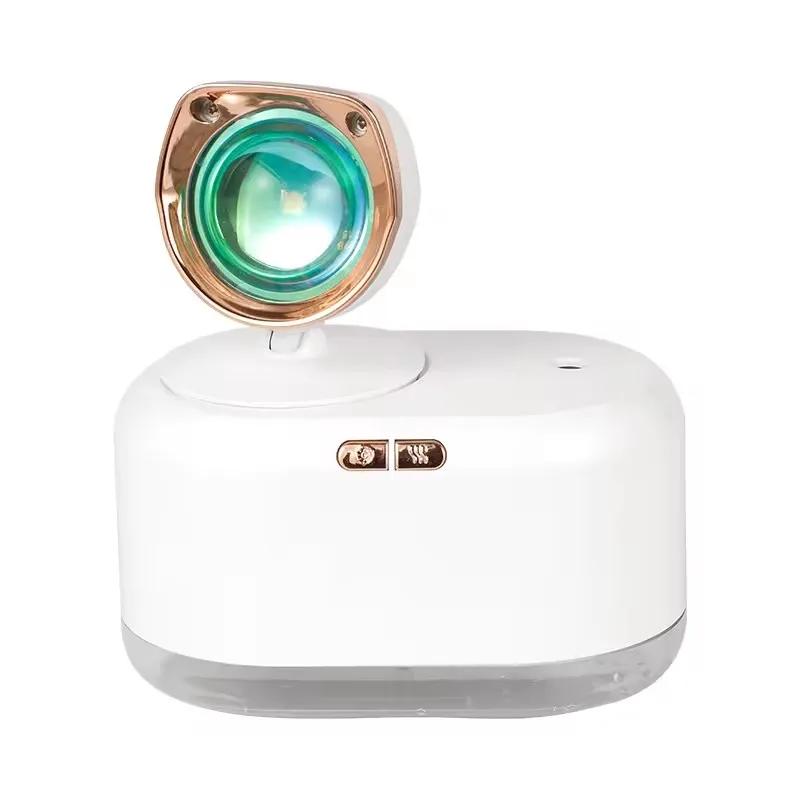 Sunset Light Humidifier 300ML Sunset Projection Air Humidifier Portable Mini Cool Mist Oil Diffuser 2000mAh for Photograph
