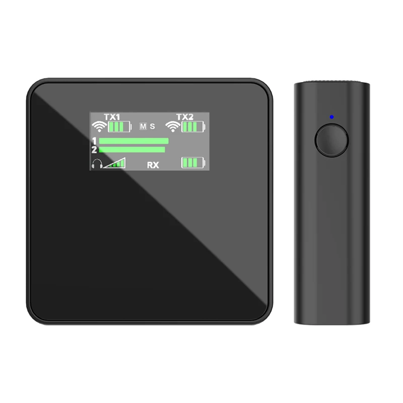 2022 New 2.4G  wireless lavalier microphone one drag one for live streaming Vlog live broadcast