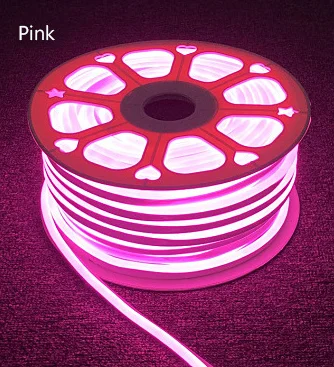 110/220V Led неоновый свет Водонепроницаемый IP67 полоса веревка 2835 на открытом воздухе лента с штепсельной вилки теплый белый красный зеленый синий розовый; Сезон лето;
