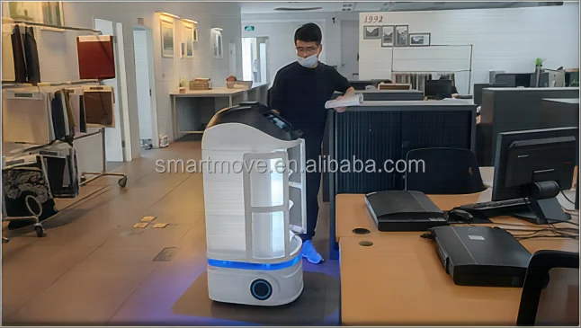 2024 Smart Move Customized Hotel Delivery Robot Android Control System 510*430*1060mm Service Robot