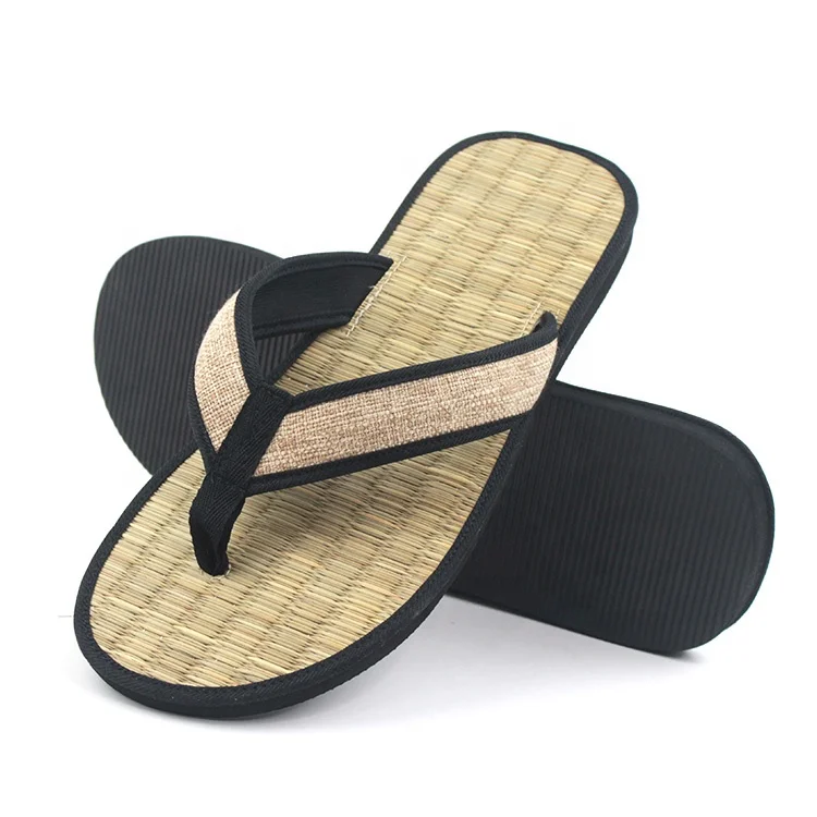 Wholesale Summer Unisex Bamboo Slippers Custom Flipflops with Anti-Slip Feature for Hotel Outdoor Mules