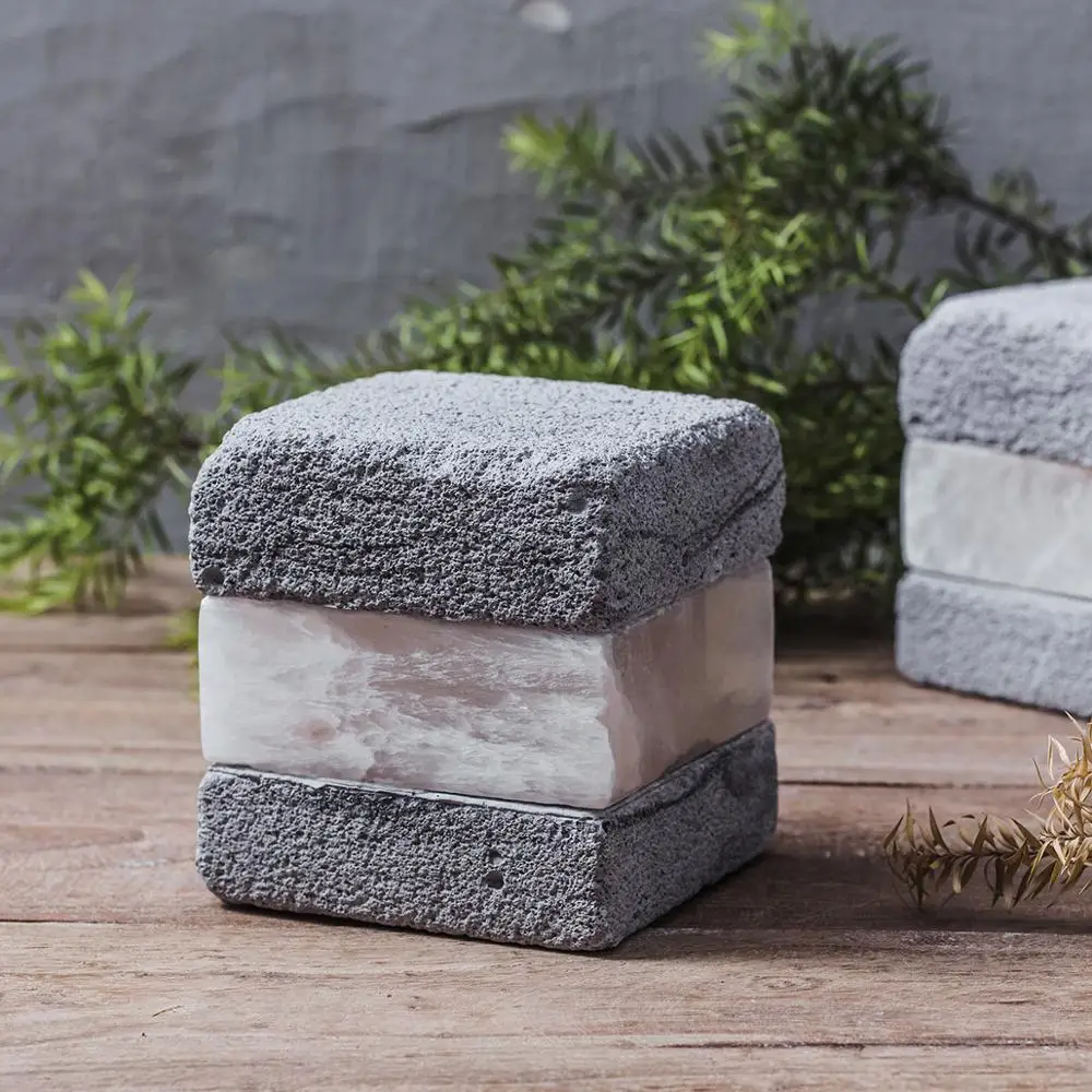 
7 color changing Natural crystal rock Himalayan salt touch control USB charge LED night light 