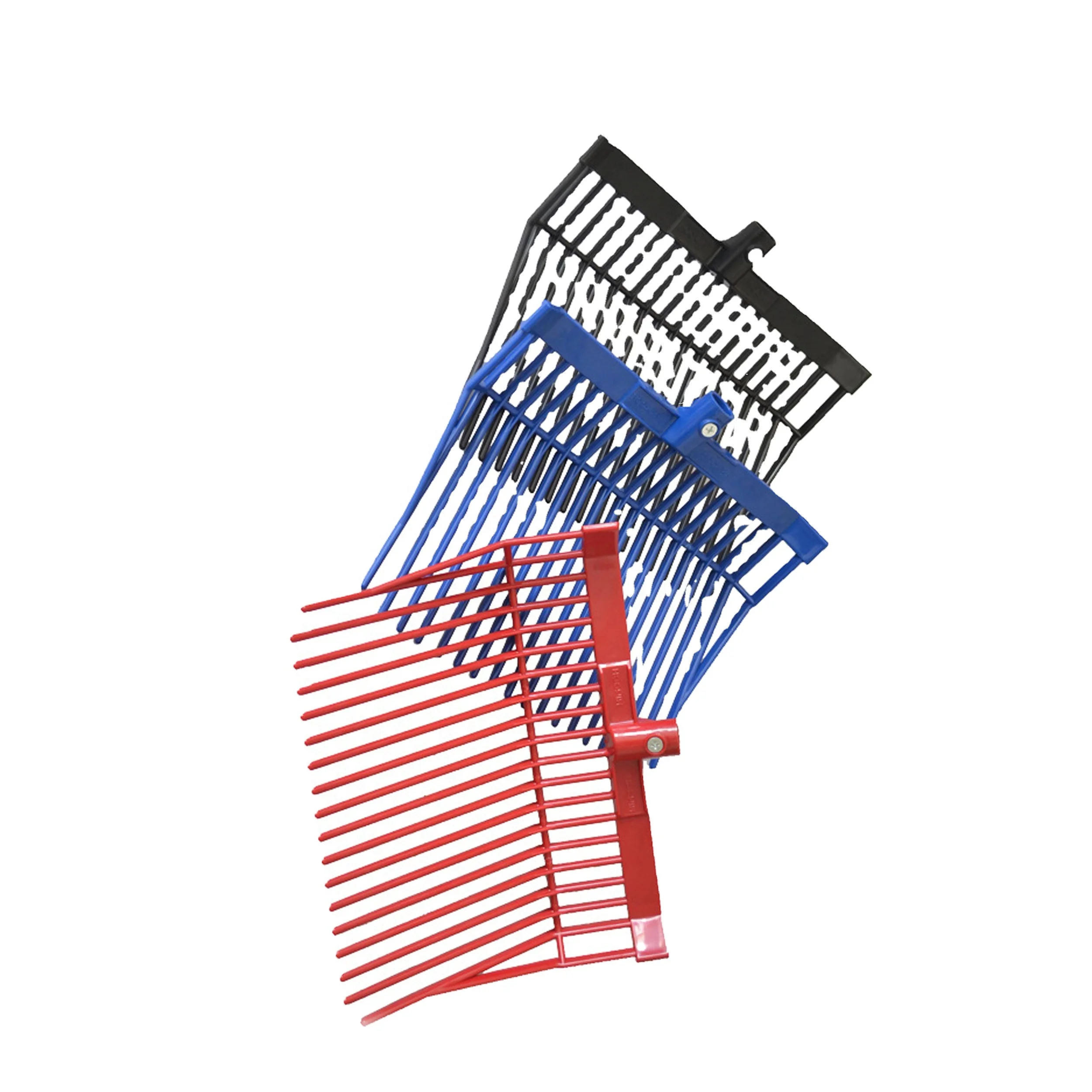 Horse manure fork steel rod 128cm metal handle with garden plastic straw fork