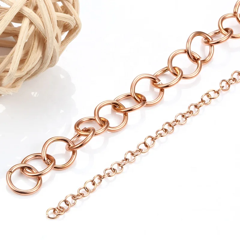 200pcs/lot Rose Gold Stainless Steel Open Jump Rings Split Rings Connectors For DIY Jewelry Findings Making